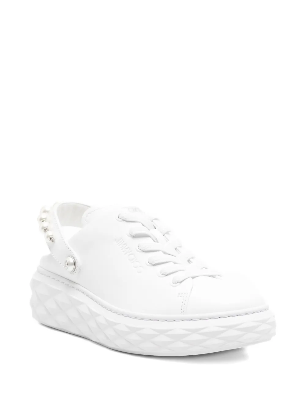 Jimmy Choo 50mm pearl-slingback platform sneakers White