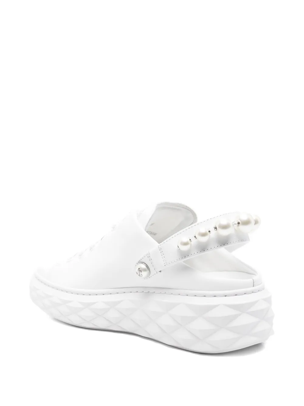Jimmy Choo 50mm pearl-slingback platform sneakers White