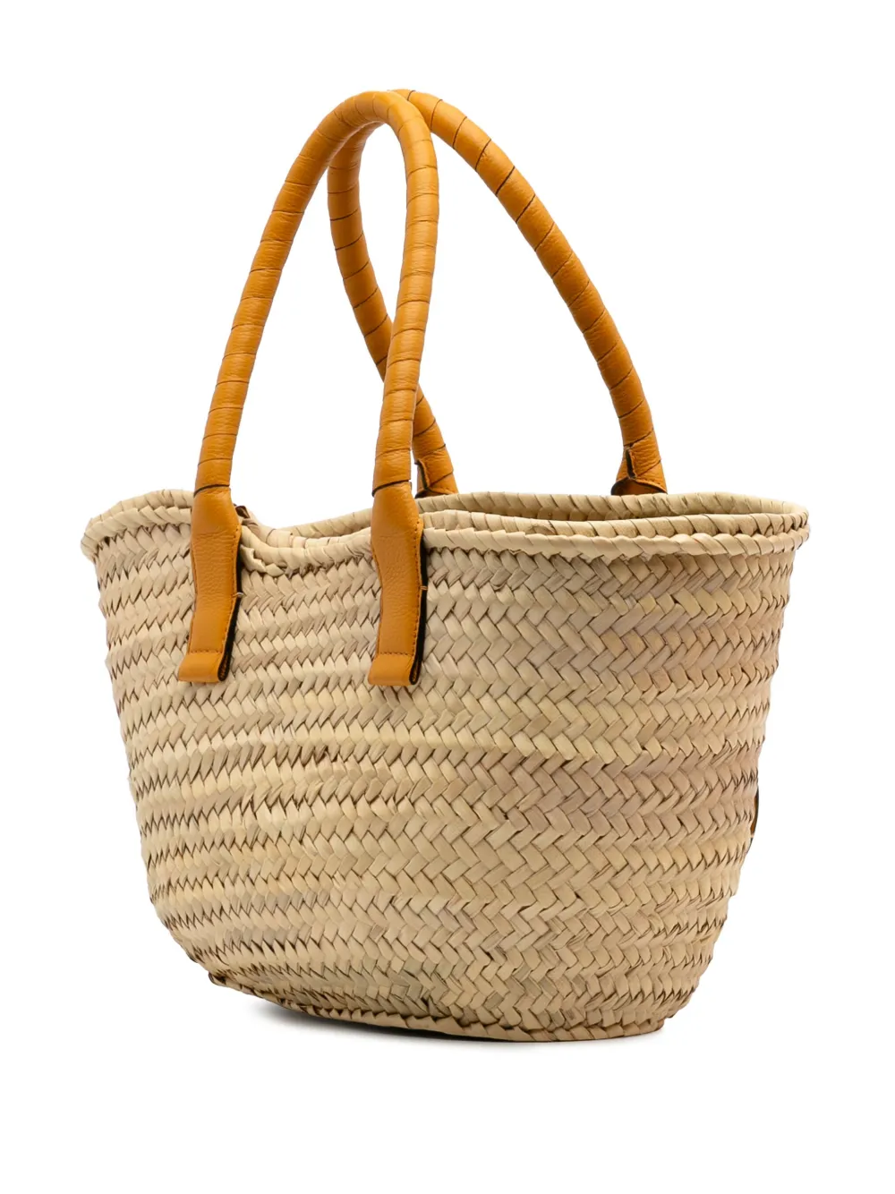 Pre-owned Chloé 2022 Medium Raffia Marcie Basket Tote Bag