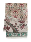 Pierre-Louis Mascia Euclide floral-print scarf - Grey