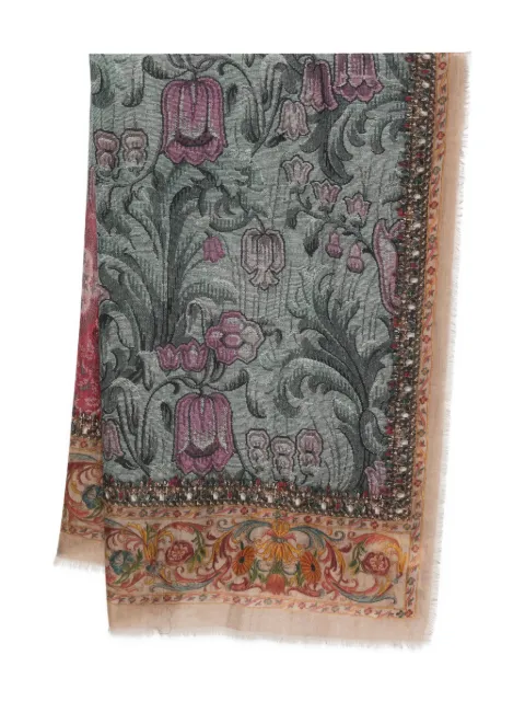 Pierre-Louis Mascia Euclide floral-jacquard scarf