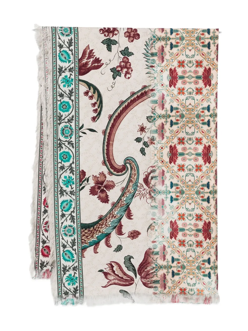 Pierre-Louis Mascia Sjaal met bloemenprint Beige