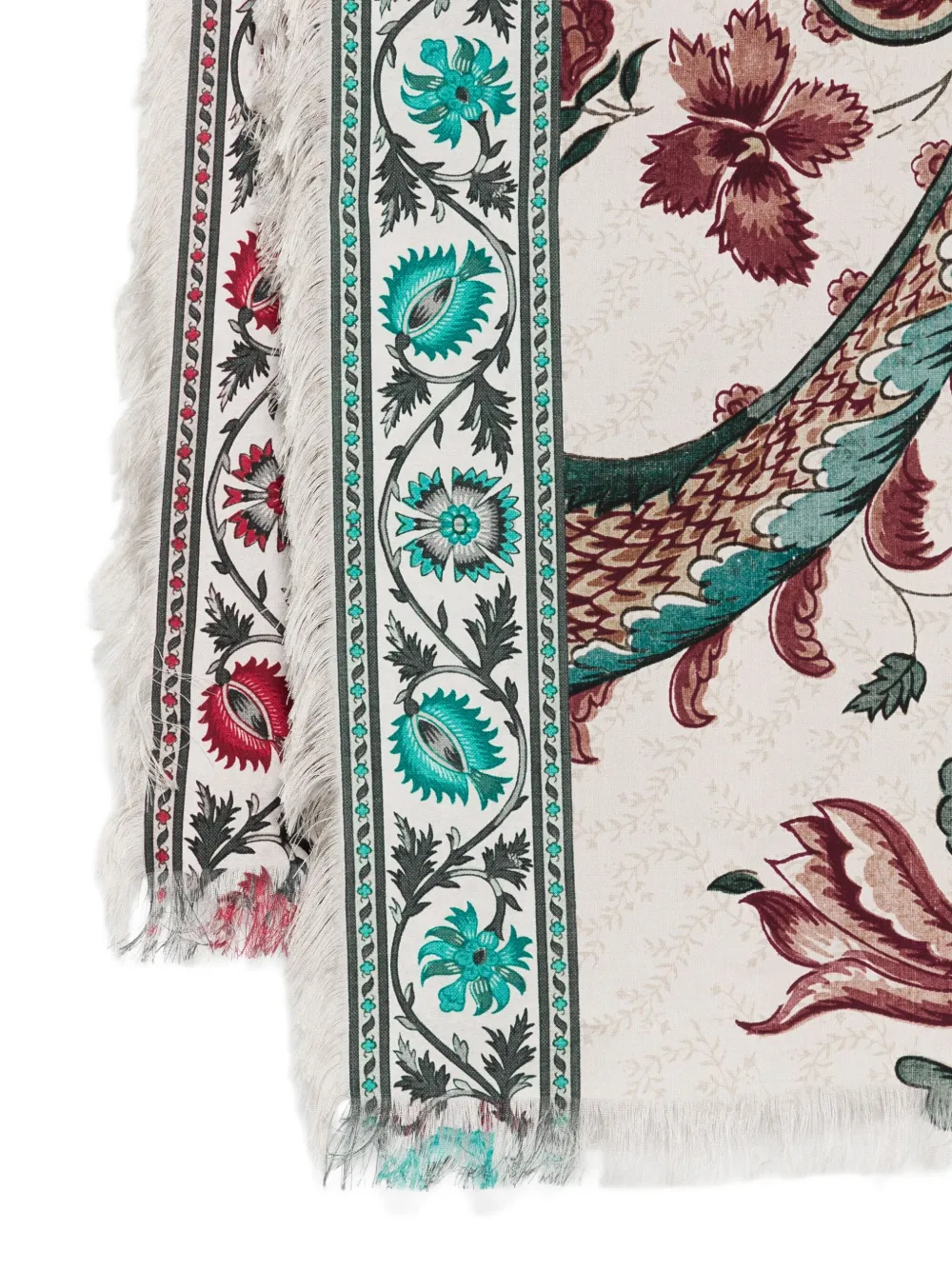Pierre-Louis Mascia Sjaal met bloemenprint Beige
