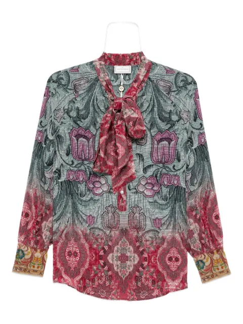 Pierre-Louis Mascia floral-print pussy-bow shirt