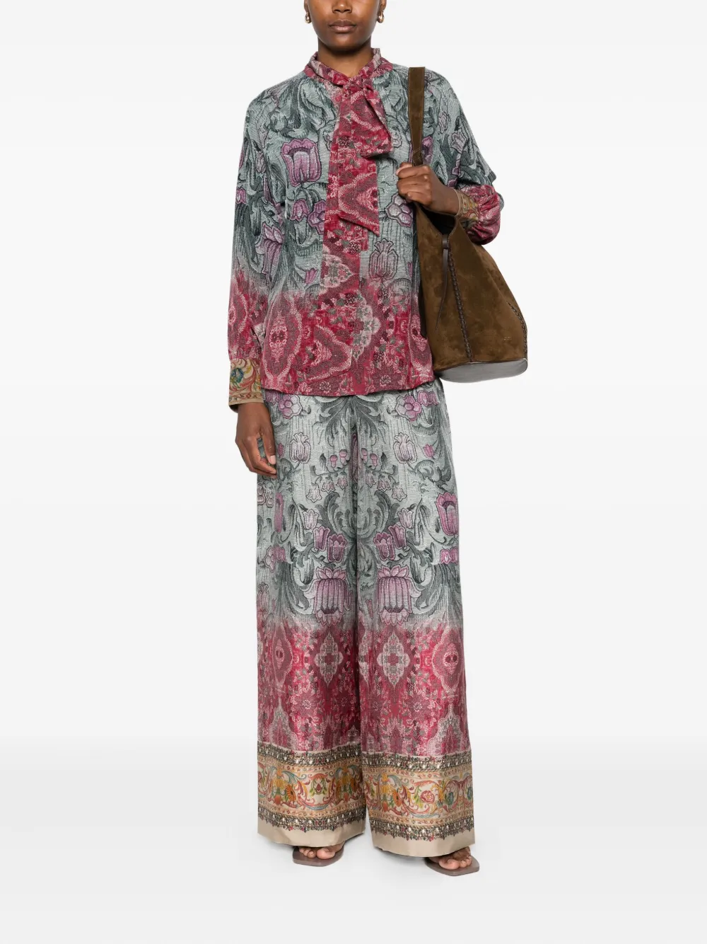 Pierre-Louis Mascia Blouse met bloemenprint Groen