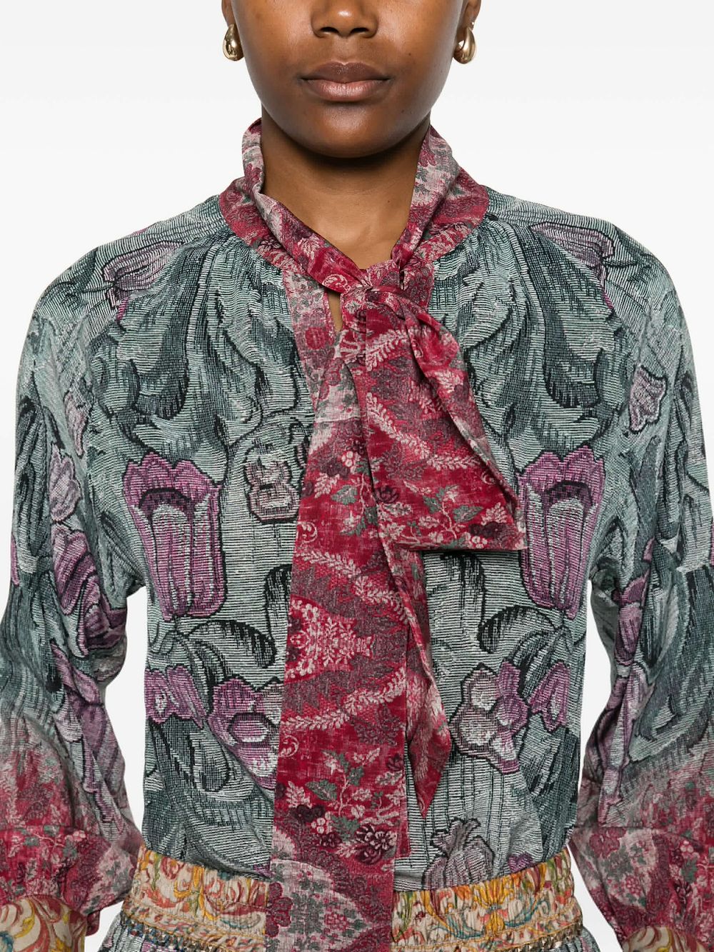 Pierre-Louis Mascia Blouse met bloemenprint Groen