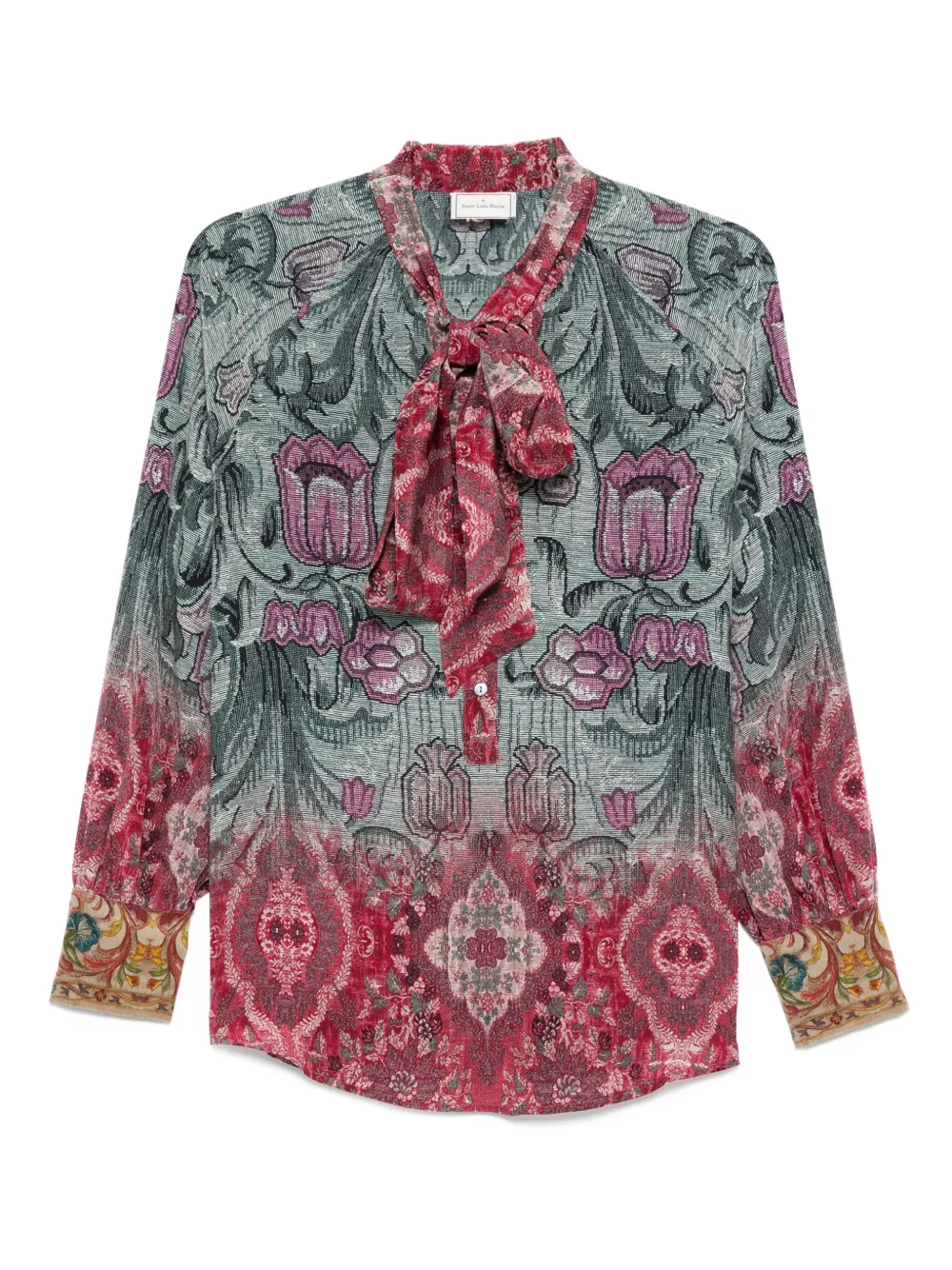 Pierre-Louis Mascia Blouse met bloemenprint Groen