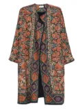 Pierre-Louis Mascia geometric-pattern coat - Brown