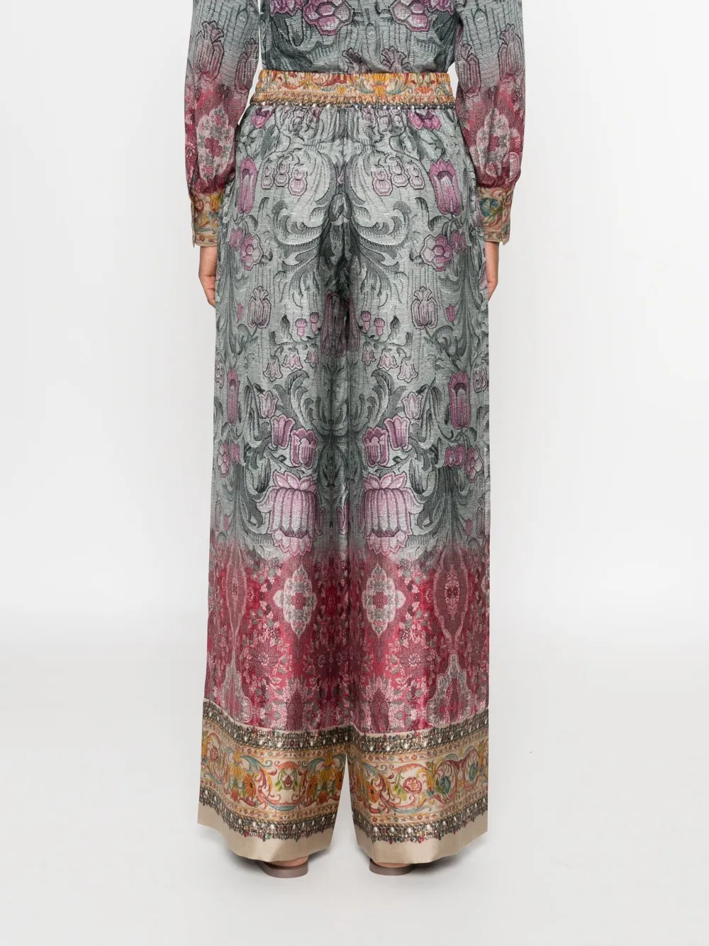 Pierre-Louis Mascia Broek met bloemenprint Groen