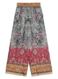 Pierre-Louis Mascia floral-print silk trousers - Green