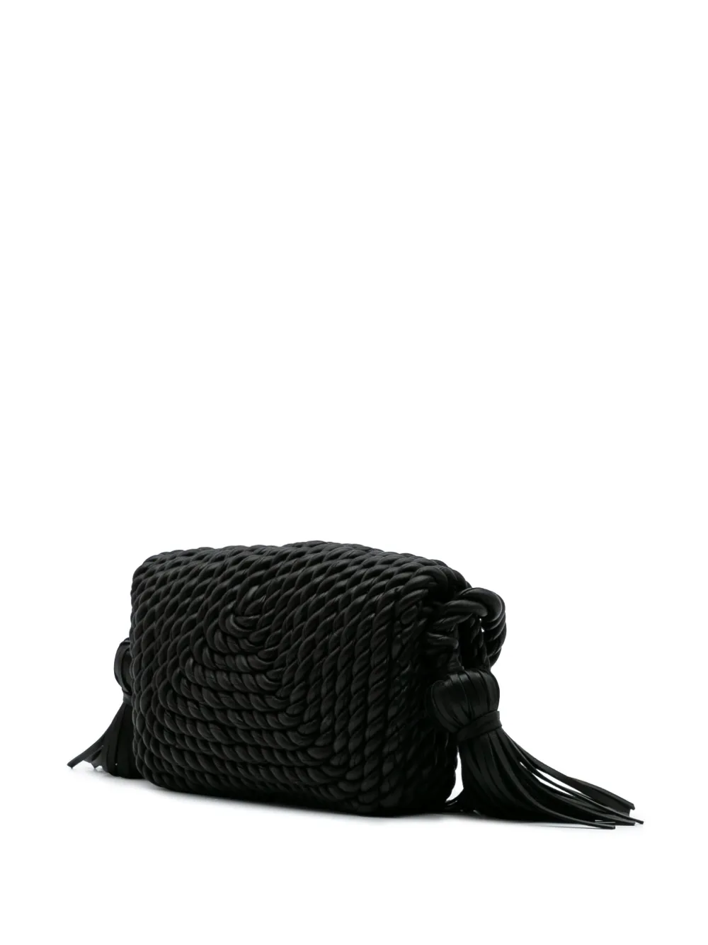 Pre-owned Bottega Veneta 2012-2024 Lambskin Torchon Classic Tasseled Twisted Crossbody Bag
