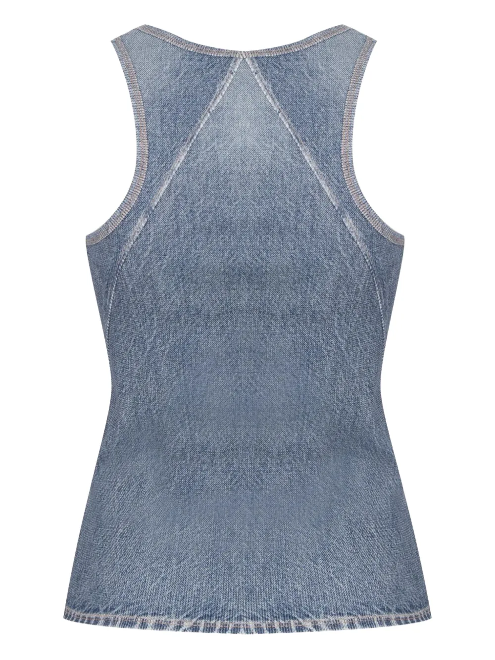 rag & bone Top met racerback en denim-effect Blauw