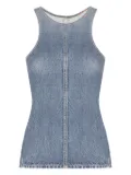 rag & bone denim-effect racerback top - Blue