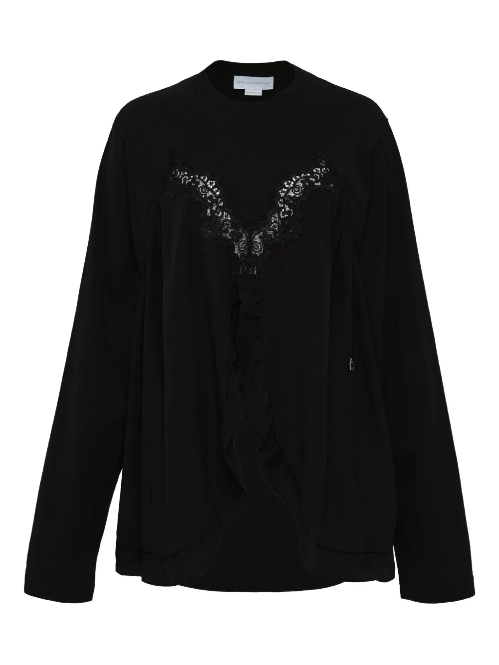 Stella McCartney lace-insert sweater Zwart