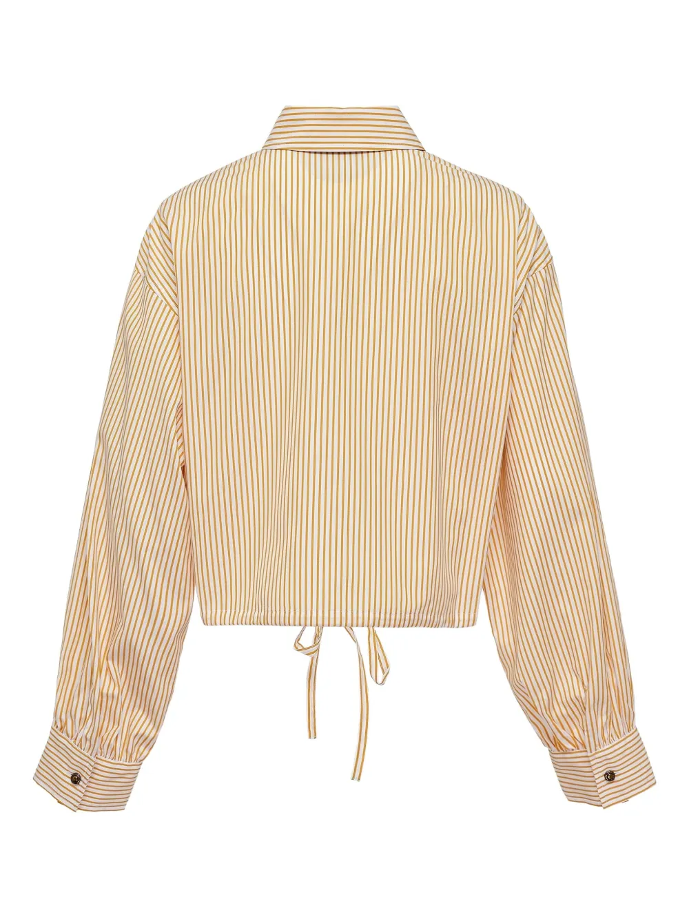 rag & bone striped drawstring-hem shirt Oranje