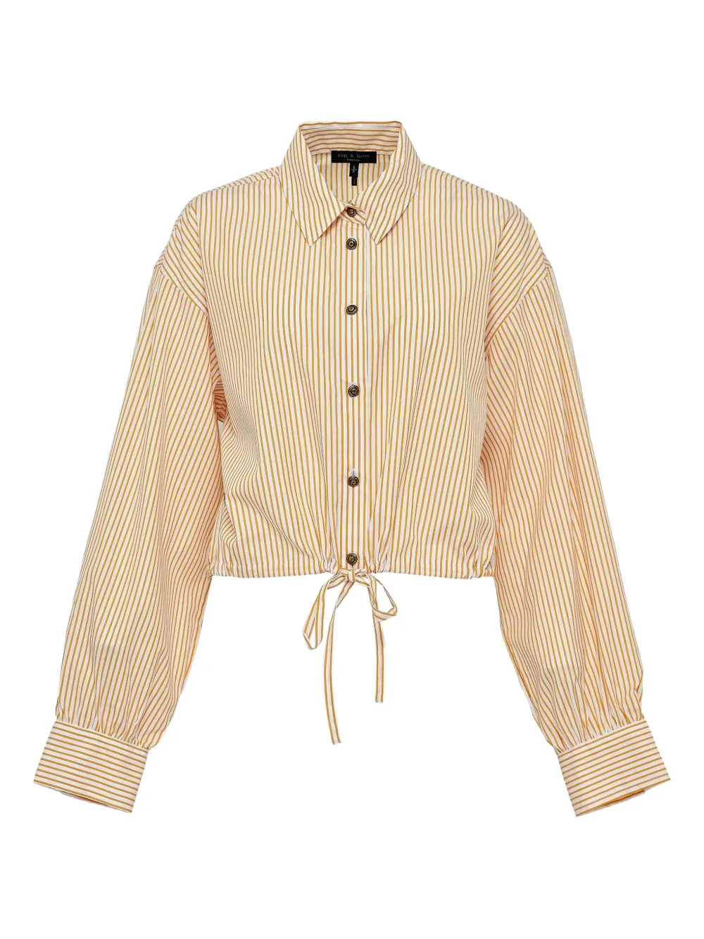 Rag & bone striped drawstring-hem shirt Oranje