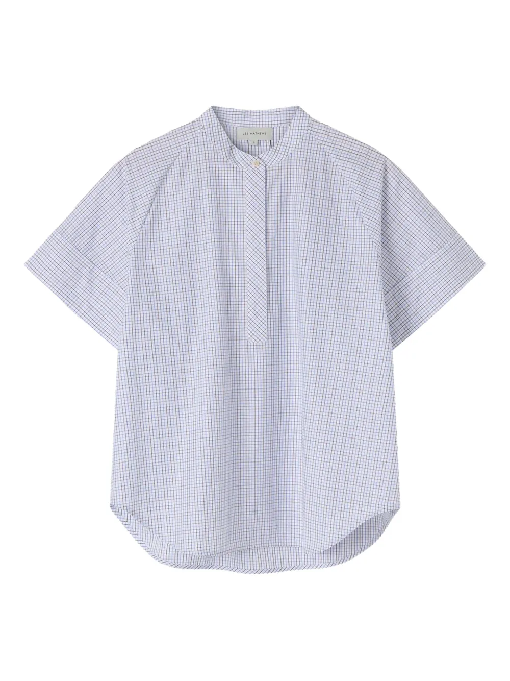 Lee Mathews gingham short-sleeve shirt Blauw