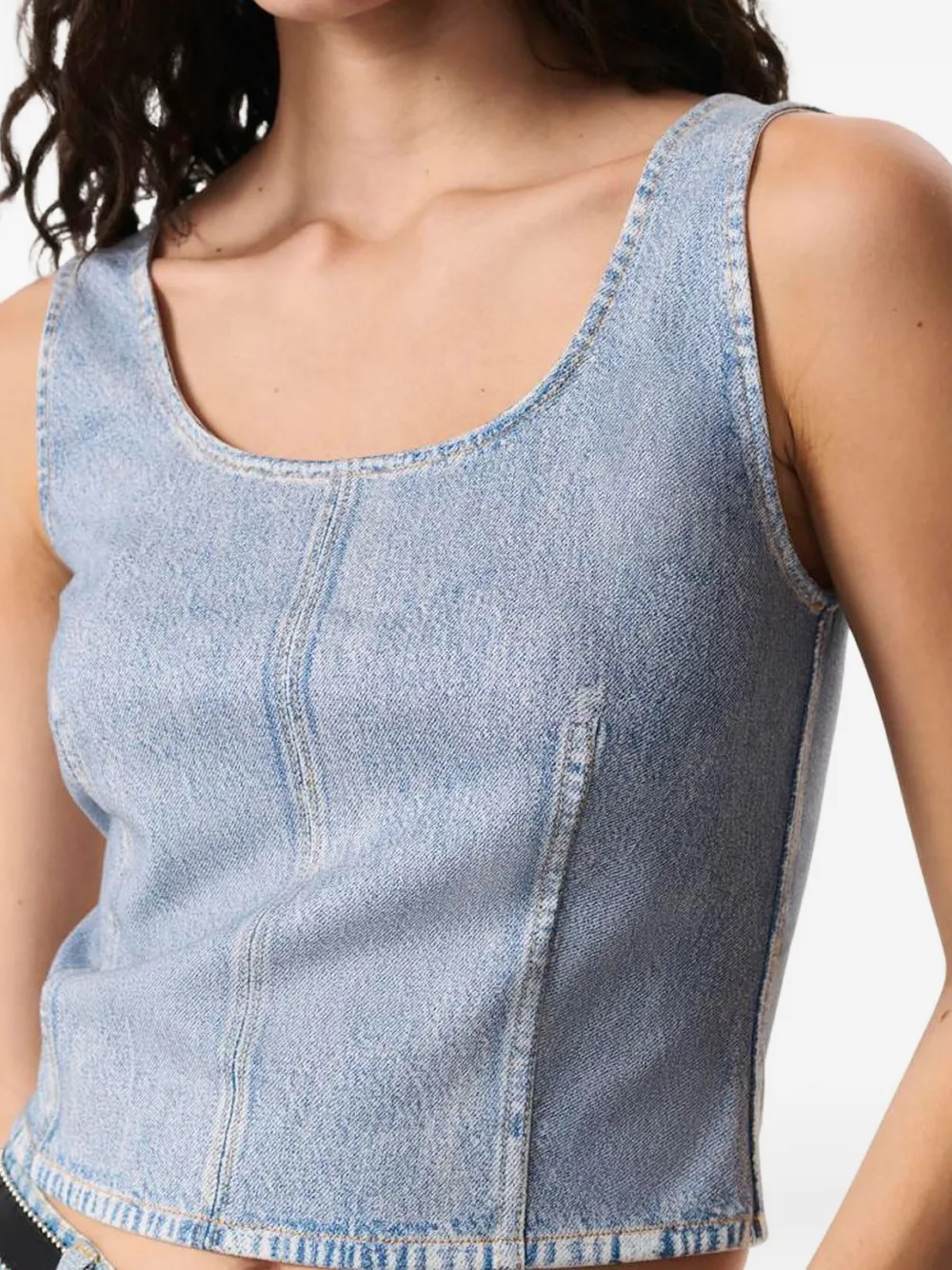 Rag & Bone Denim Vest In Blue