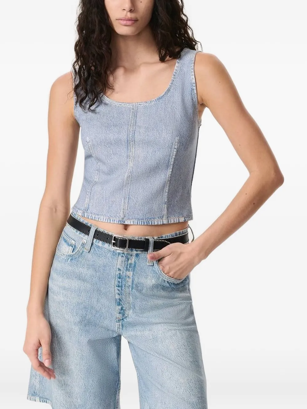 Rag & Bone Denim Vest In Blue