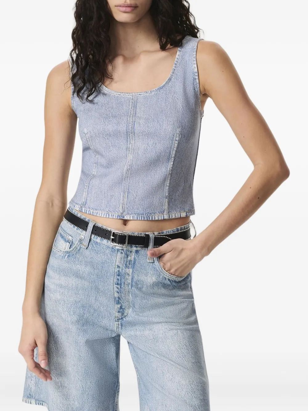Rag & Bone Denim Vest In Blue