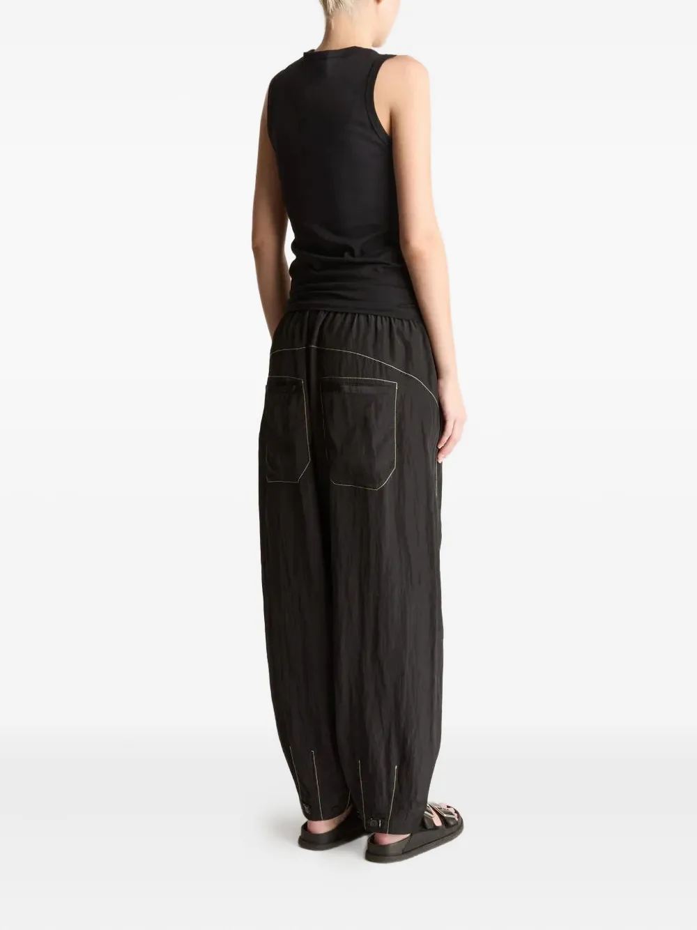 Lee Mathews Sandy broek met trekkoordtaille - Zwart