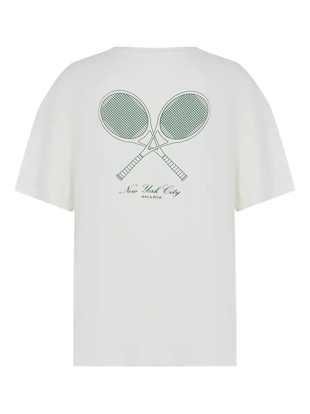 rag & bone T-shirt met tennisprint Beige