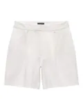 rag & bone pleated high-waisted shorts - White