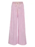 Lee Mathews striped palazzo trousers - Pink