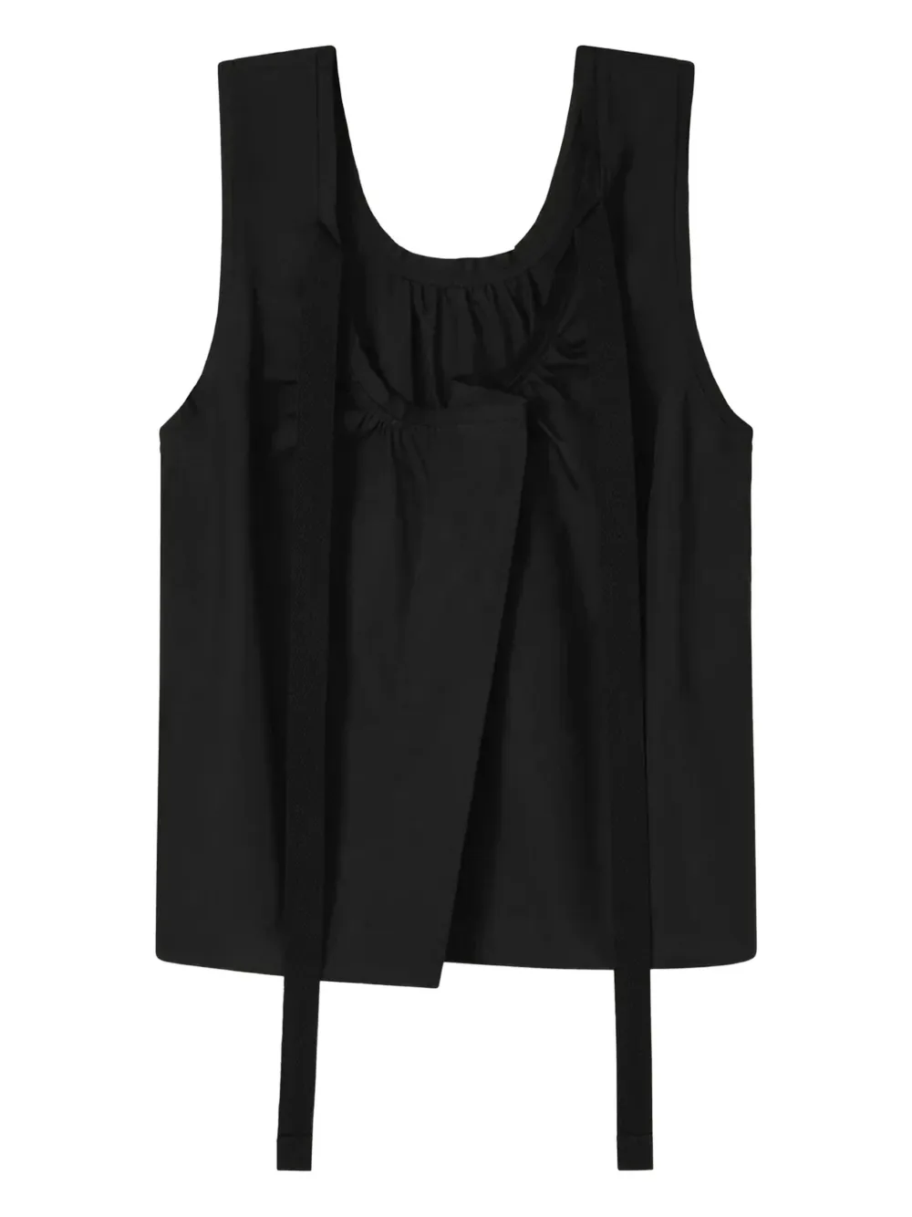 tie-front ruffled top