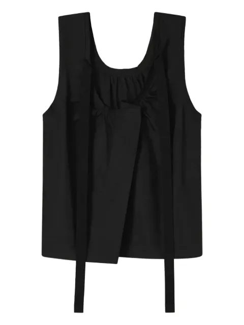 Lee Mathews tie-front ruffled top
