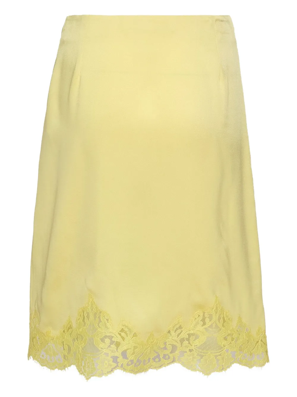 Stella Mccartney Lace-trimmed Short Skirt In Yellow