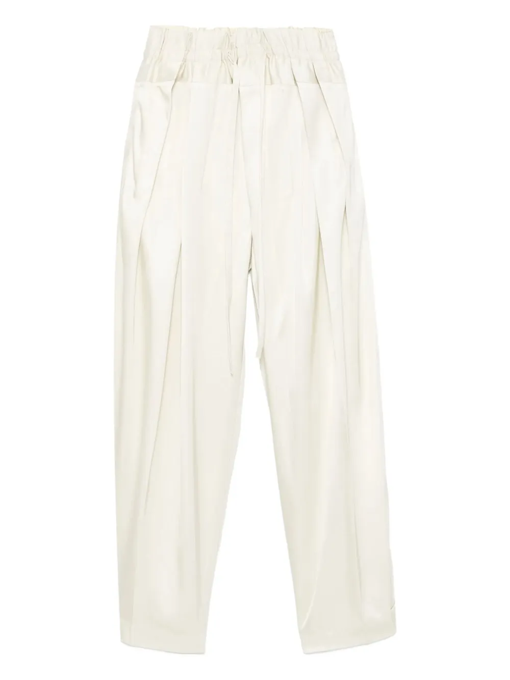 Jil Sander pleated drawstring trousers Beige
