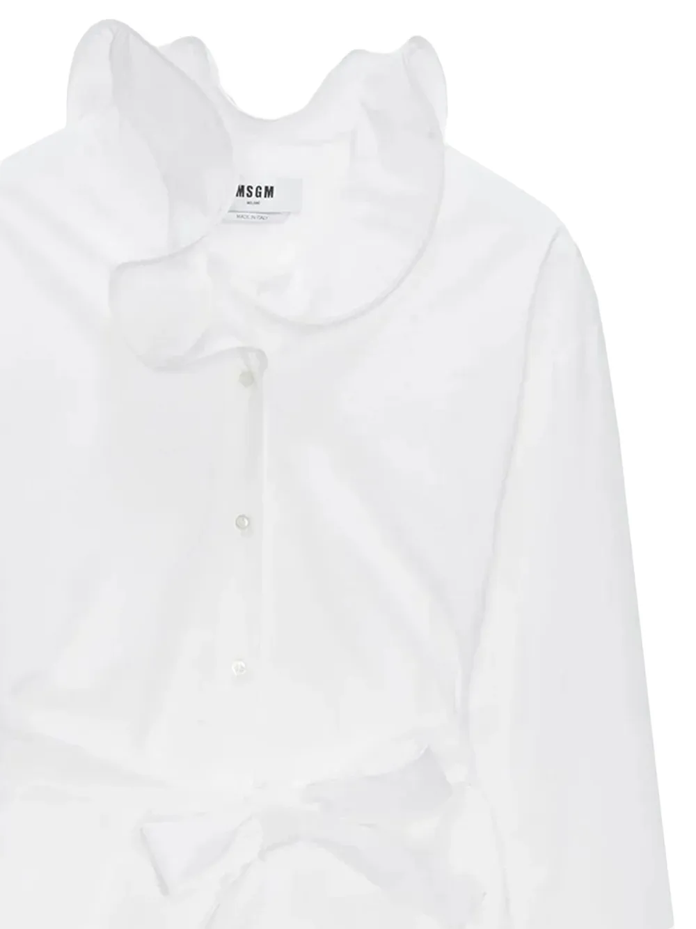 MSGM ruffled-cuff belted mini shirt dress | Day Dresses | Image 2