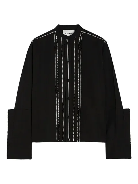 Jil Sander embellished wide-cuff blouse
