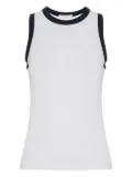 rag & bone contrast-binding tank top - White
