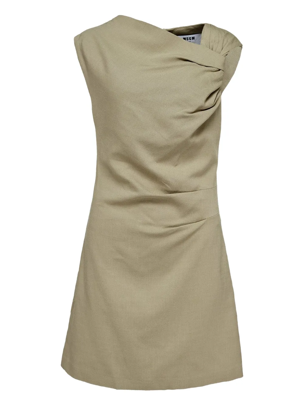 draped neckline dress