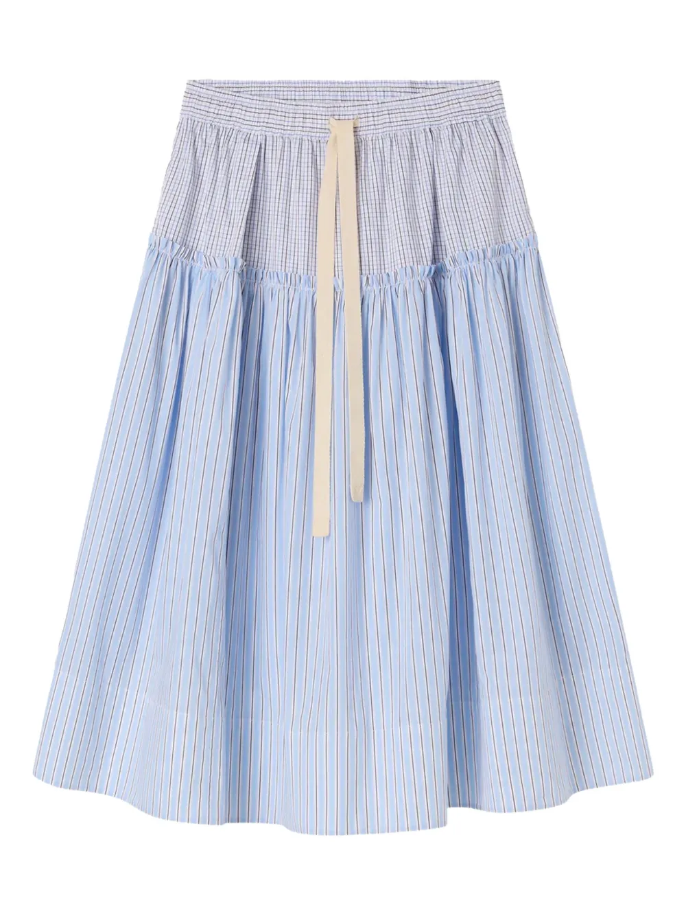 striped tiered skirt