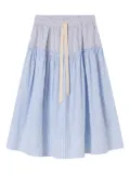 Lee Mathews striped tiered skirt - Blue