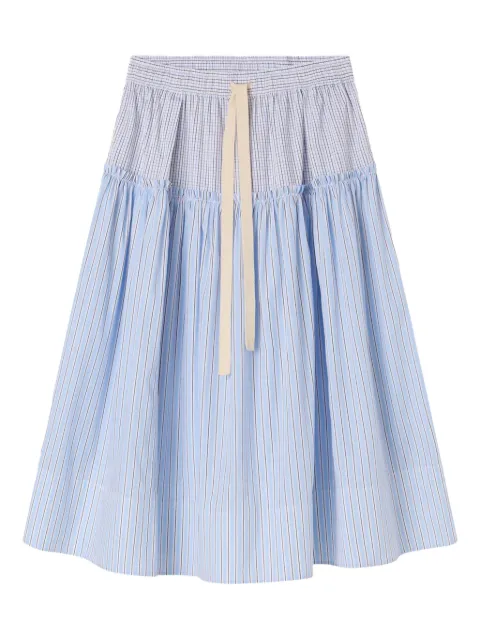 Lee Mathews striped tiered skirt