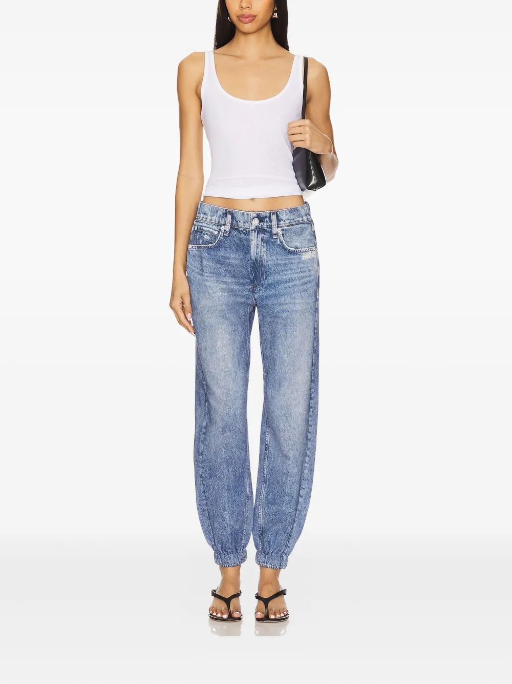 rag & bone elastic-cuff acid-wash jeans | Tapered Jeans | Image 2