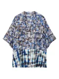 Lee Mathews tie-dye patterned shirt - Blue