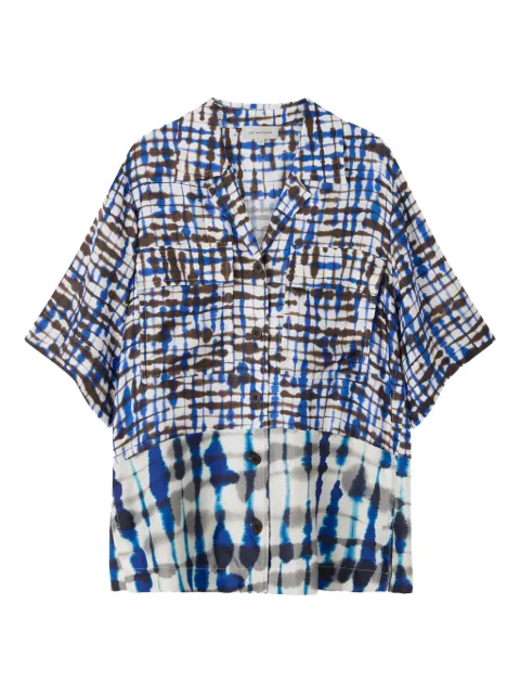 Lee Mathews tie-dye patterned shirt
