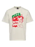 INBETWEENERS pizza bear graphic T-shirt - Neutrals