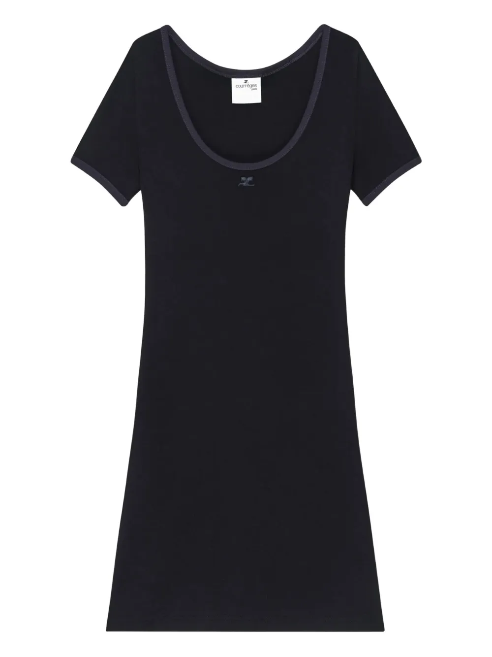 Courrèges short-sleeve scoop-neck mini dress | Blue | Image 1