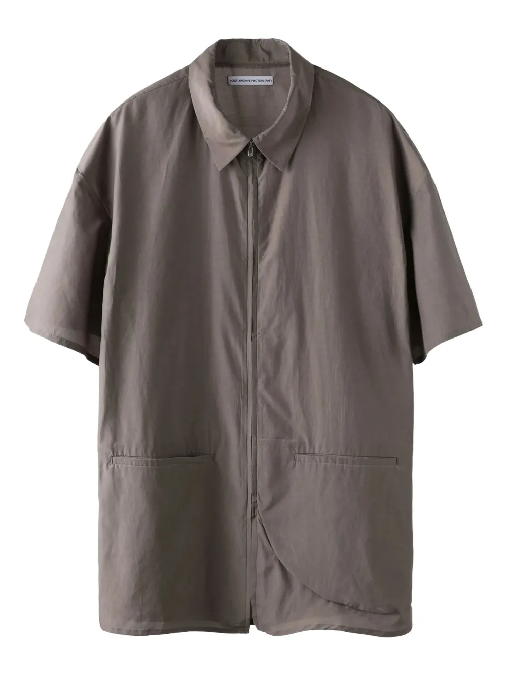 Post Archive Faction camisa de seda | marrón | Image 1