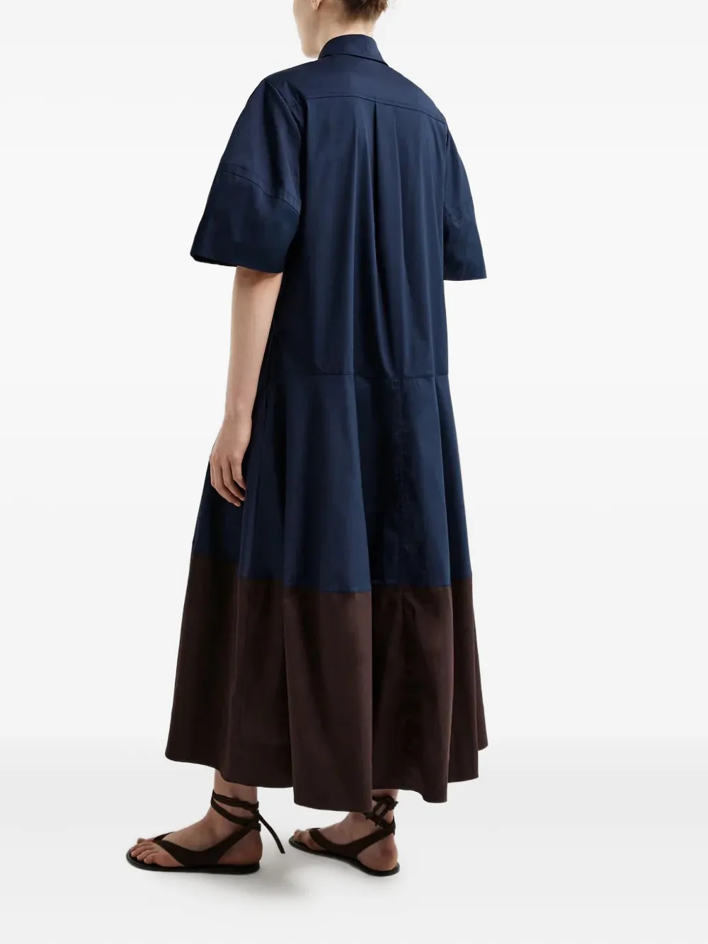 Lee Mathews Wendy blousejurk met colourblocking - Blauw