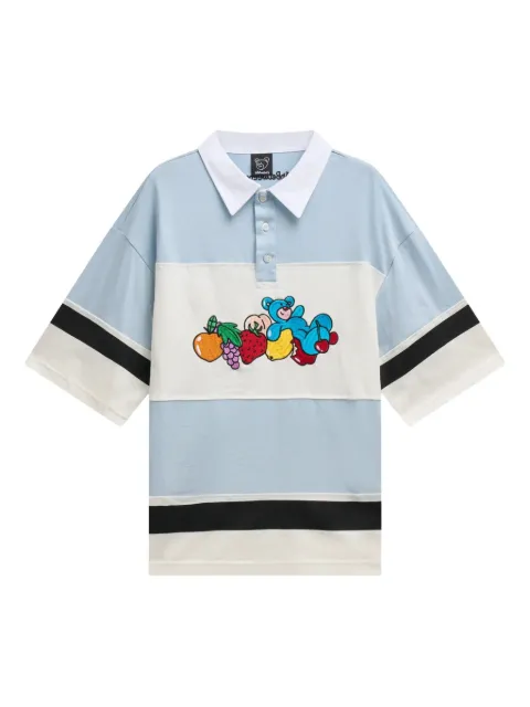 INBETWEENERS colour-block fruit-embroidered polo shirt