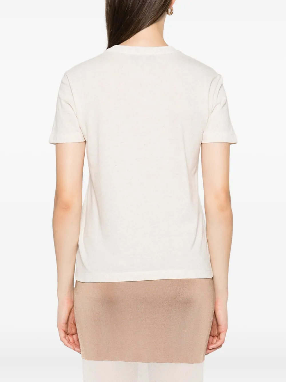 FENDI T-shirt met pailletten Beige