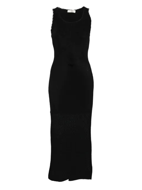 FENDI knitted panelled midi dress