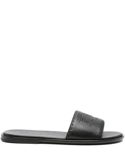 FENDI Roma embossed-logo leather sandals